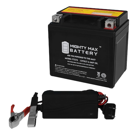 YTZ7S Replacement Battery for PowerMax YTZ7S GTZ7S + 12V 1Amp Charger